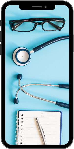 Ecran de smartphone matériel médical FISI